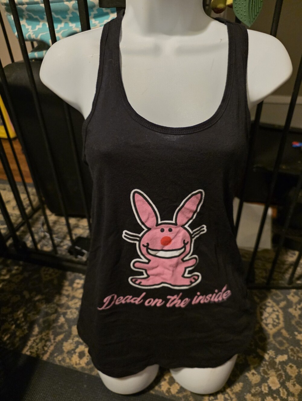 It's Happy Bunny Dead Inside Womens Tank To